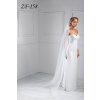 Dlhý svadobný závoj bez lemovania ZF-158 Výber farby: biela Dlhý svadobný závoj bez lemovania ZF-158 Výber farby: biela