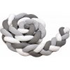 Mantinel do postieľky T-tomi Pletený mantinel 180 cm, white / grey / anthracite (8594166547032) Mantinel do postieľky T-tomi Pletený mantinel 180 cm, white / grey / anthracite (8594166547032)