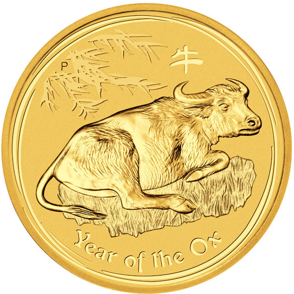 Perth Mint Zlatá minca Rok Byvola Lunar II 2009 1/4 oz