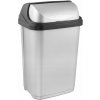 Keeeper Plastový odpadkový kôš 25 l strieborný