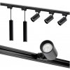 Sada zbernicového osvetlenia 2 m + 5x GU10 zbernicové reflektory čierne LUMILED Sada zbernicového osvetlenia 2 m + 5x GU10 zbernicové reflektory čierne LUMILED