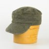 Pánska kožená army čiapka oliva-55-56 Pánska kožená army čiapka oliva-55-56