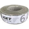 Instalační kabel iGET CAT6 UTP PVC Eca 100m/box, kabel drát, s třídou reakce na oheň Eca 84005021 Instalační kabel iGET CAT6 UTP PVC Eca 100m/box, kabel drát, s třídou reakce na oheň Eca 84005021