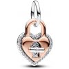 Pandora Originálny visiaci prívesok Srdce s visiacim zámkom Rose 783079C01 Pandora Originálny visiaci prívesok Srdce s visiacim zámkom Rose 783079C01