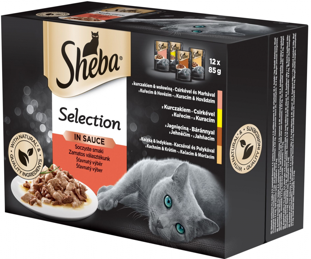 Sheba Selection in Sauce Šťavnatý výber 12 x 85 g