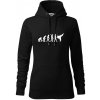 Karate Evolúcia - kop - Mikina dámská Cape s kapucí - S ( Čierna ) Karate Evolúcia - kop - Mikina dámská Cape s kapucí - S ( Čierna )