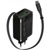 Canyon OnCharge 65RC, vysokorýchlostná univerzálna nabíjačka do steny s integrovaným 68 cm USB(C) káblom, 65W, čierna CNS-CURC65ACB Canyon OnCharge 65RC, vysokorýchlostná univerzálna nabíjačka do steny s integrovaným 68 cm USB(C) káblom, 65W, čierna CNS-CURC65ACB