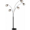 GLOBO 58228NBS SEYMOUR stojacia lampa V2080mm 5xE27 matná čierna, dymová GLOBO 58228NBS SEYMOUR stojacia lampa V2080mm 5xE27 matná čierna, dymová