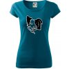 Border kólia obrys hlavy - Dámske tričko Pure - XL ( Petrolejová ) Border kólia obrys hlavy - Dámske tričko Pure - XL ( Petrolejová )