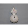 Ornex Vianočná ozdoba snehuliak sklenený biely 95 mm