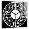 Sklenené Nástenné Hodiny do Moderného Interiéru so Znameními Zverokruhu 60x60 cm Sklenené Nástenné Hodiny do Moderného Interiéru so Znameními Zverokruhu 60x60 cm