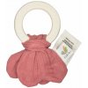 Tikiri Safari hryzátko z prírodnej gumy a bio bavlny Dusty Pink Tikiri Safari hryzátko z prírodnej gumy a bio bavlny Dusty Pink