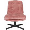 Ružové otočné kreslo Kai – White Label Ružové otočné kreslo Kai – White Label