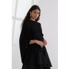KARL LAGERFELD RIB KNIT PONCHO BLACK