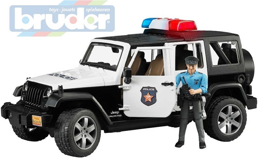 Bruder 2526 JEEP WRANGLER Policie s figurkou policisty