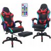 HERNÉ KRESLO PRE HRÁČA KANCELÁRSKA STOLIČKA PODNOŽKA + MASÁŽ + LED + DIAĽKOVÉ OVLÁDANIE HERNÉ KRESLO PRE HRÁČA KANCELÁRSKA STOLIČKA PODNOŽKA + MASÁŽ + LED + DIAĽKOVÉ OVLÁDANIE
