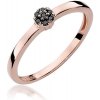 Blink Blink Prsteň z ružového zlata s čiernymi diamantami 1678RcDB