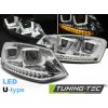Tuning-tec PREDNÉ SVETLOMETY U-LED LIGHT CHROME pasujú na VW POLO 6R 09-03.14