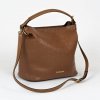 Dámska kožená kabelka Bagger s razeným vzorom, na rameno/crossbody, stredná- hnedá Dámska kožená kabelka Bagger s razeným vzorom, na rameno/crossbody, stredná- hnedá