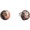 Strieborné náušnice kôstky s pravými minerálnymi kameňmi okrúhle 11491.3 Jaspis Leopard Skin Strieborné náušnice kôstky s pravými minerálnymi kameňmi okrúhle 11491.3 Jaspis Leopard Skin
