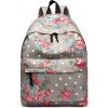 Konofactory Sivý kvetovaný ruksak do školy „Roses“ 11L Konofactory Sivý kvetovaný ruksak do školy „Roses“ 11L