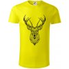 Jeleň kresba - Tričko z organickej bavlny - XL ( Citrónová ) Jeleň kresba - Tričko z organickej bavlny - XL ( Citrónová )