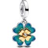 Pandora Bicolor prívesok Otočný štvorlístok s diamantom Shine Moments 763624C01 Pandora Bicolor prívesok Otočný štvorlístok s diamantom Shine Moments 763624C01