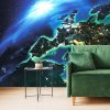 Samolepiaca fototapeta žiarivá modrá planéta Samolepiaca fototapeta žiarivá modrá planéta