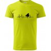 Piano ekg - krídlo - Klasické pánske tričko vyššej gramáže - 4XL ( Limetková ) Piano ekg - krídlo - Klasické pánske tričko vyššej gramáže - 4XL ( Limetková )