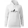 Ekg kôň ikona - Mikina dámská Cape s kapucí - XL ( Biela ) Ekg kôň ikona - Mikina dámská Cape s kapucí - XL ( Biela )