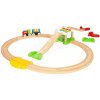 Brio Drevená vláčikodráha pre najmenších My First Railway Beginner Pack 18 dielov a vláčik s vagónom s pohyblivými guľôčkami od 18 mes BRIO7273