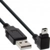 Kábel USB 2.0 A-MINI-B 5pin M/M 3m, High Speed, čierny, zahnutý dole 90° Kábel USB 2.0 A-MINI-B 5pin M/M 3m, High Speed, čierny, zahnutý dole 90°
