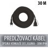 Predlžovací kábel spojka vonkajší 3x1,5 guma - 30m čierny ip44 Predlžovací kábel spojka vonkajší 3x1,5 guma - 30m čierny ip44