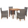 Sada záhradného nábytku drevo VidaXL šedá 5 ks Sada záhradného nábytku drevo VidaXL šedá 5 ks