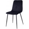 Zamatová jedálenská stolička WIZZ čierna - čierne nohy Zamatová jedálenská stolička WIZZ čierna - čierne nohy
