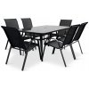 Súprava záhradného nábytku kovová Texim čierna 7 dielna Súprava záhradného nábytku kovová Texim čierna 7 dielna