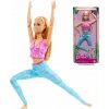 Mattel Barbie Made to Move s růžovým sportovním topem jógu