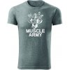 Dragowa fitness tričko muscle army team sivé Dragowa fitness tričko muscle army team sivé