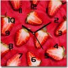 Sklenené hodiny štvorec Podvodné jahody 30x30 cm Sklenené hodiny štvorec Podvodné jahody 30x30 cm