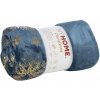 EUROFIRANY VIANOČNÁ FLEECE DEKA JOY3 150X200 TMAVOMODRÁ