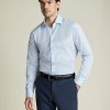 Charles Tyrwhitt Luxury Stripe Shirt — Ice Blue - Slim fit | 39 | 89 (Štandardná) | Klasické gombíky Charles Tyrwhitt Luxury Stripe Shirt — Ice Blue - Slim fit | 39 | 89 (Štandardná) | Klasické gombíky