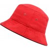 Myrtle Beach Bavlnený klobúk MB012 červená / čierna