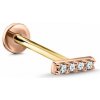 Danfil Labreta Piercingové náušnice DF 6011 z ružového zlata s diamantmi Danfil Labreta Piercingové náušnice DF 6011 z ružového zlata s diamantmi