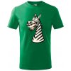Handel Detské tričko - Usmiata zebra Farba: trávová zelená, Veľkosť: 122cm/6r, Strih trička: detský Handel Detské tričko - Usmiata zebra Farba: trávová zelená, Veľkosť: 122cm/6r, Strih trička: detský