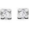 Šperky eshop - Briliantové náušnice z bieleho 14K zlata - štvorec s okrúhlym diamantom, puzetky S3BT509.84 Šperky eshop - Briliantové náušnice z bieleho 14K zlata - štvorec s okrúhlym diamantom, puzetky S3BT509.84