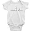 Jesus Saved My Life kríž ekg - Body dojčenské s krátkym rukávom - Krátký r. 12-18 mes ( Biela ) Jesus Saved My Life kríž ekg - Body dojčenské s krátkym rukávom - Krátký r. 12-18 mes ( Biela )