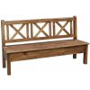 Rustikálna lavica MEXICANA BAX25 bez podpierok rúk Barevné provedení: Lak - světle hnědý - medový, Délka: 180 cm Rustikálna lavica MEXICANA BAX25 bez podpierok rúk Barevné provedení: Lak - světle hnědý - medový, Délka: 180 cm