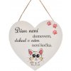 Drevené srdce s nápisom CAT HOME O0524 Drevené srdce s nápisom CAT HOME O0524