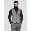 Ombre Elegant men's SLIM FIT herringbone vest - grey čierna | šedá XL Ombre 5902228996880 Ombre Elegant men's SLIM FIT herringbone vest - grey čierna | šedá XL Ombre 5902228996880