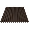 Plotový obojstranne farebný plech Bilka S18, 2000 x 1100mm RAL 8019 (sivohnedá) 0.4mm matná